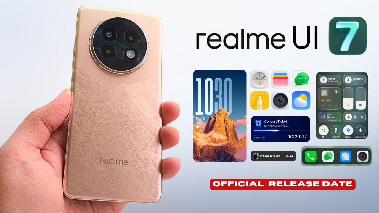 Официальное обновление Realme 13 Plus до Android 16 и Realme UI 7.