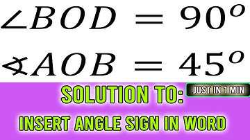 How to Insert Angle Symbol in Word
