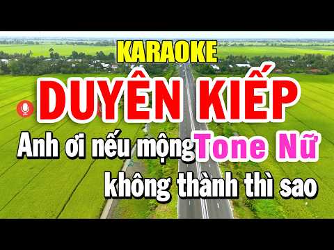 Karaoke Duyên Kiếp Tone Nữ ( Bm ) Âm Thanh Nhạc Sống | Trọng Hiếu Beat