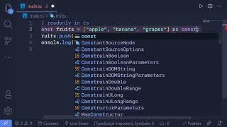 Readonly in Typescript | const | array  #shorts