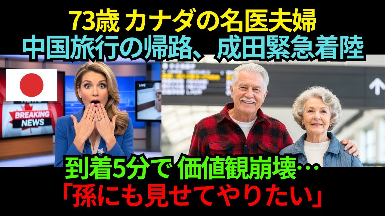 73歳のカナダ名医夫婦、中国視察から帰国中に日本へ緊急着陸…到着5分、2人が沈黙した理由【海外の反応】