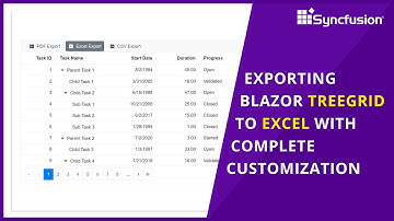 Exporting Blazor TreeGrid to Excel with Complete Customization
