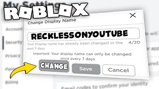 How To Change Roblox Display Name Without Waiting 7 Days (WORKING) - Remove Your Display Name