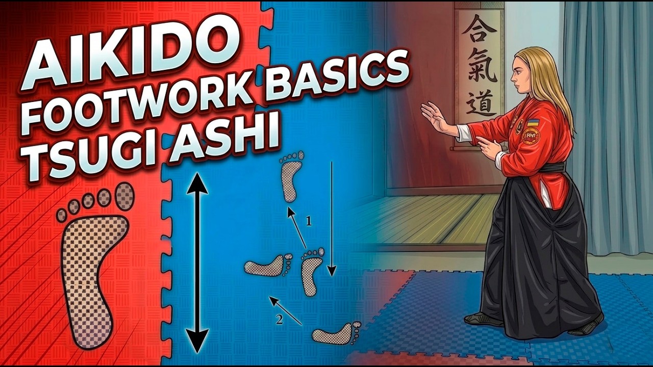 Aikido Footwork Basics | Tsugi Ashi: Forward & Backward Sliding Steps