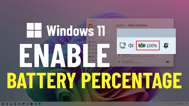 Windows 11: Enable Battery Percentage in Taskbar