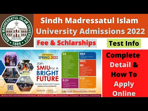 Sindh Madressatul Islam University SMIU karachi Spring Admission 2022 | How To Apply In