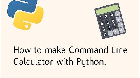 Python Command line Calculator