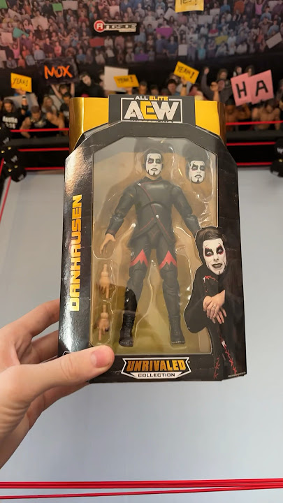 Danhausen unboxing and reviewing AEW unrivaled toys Young Bucks