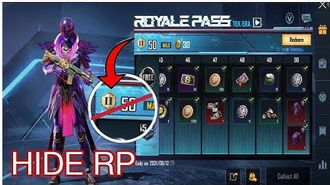 HOW TO HIDE RP POYAL PASS / RP कैसे हाइड करें .BGMI