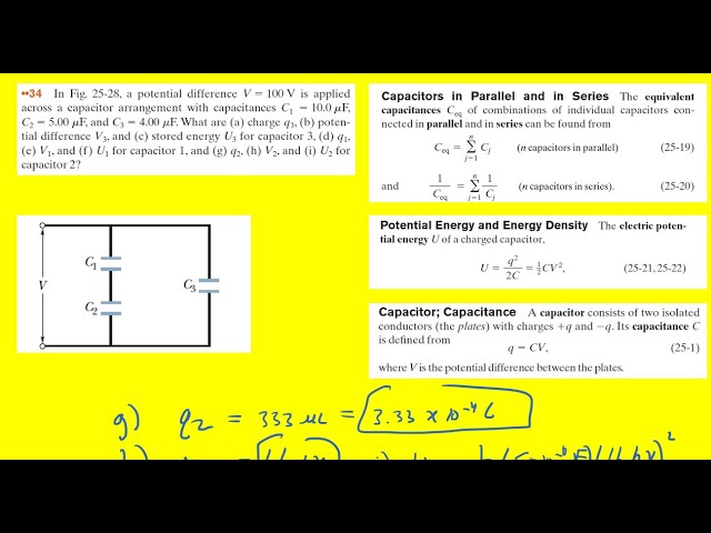 In The Figure A Potential Difference V 100v Is Applied Across A Capacitor Arrangement Youtube