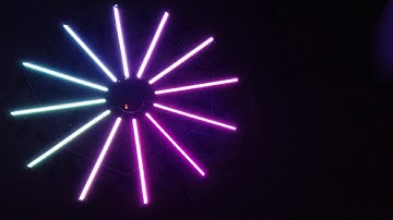 Clock Wall Art with ESP32 and SK9822 LED strips in Slide mode, lights out