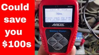 Ancel battery tester review and test