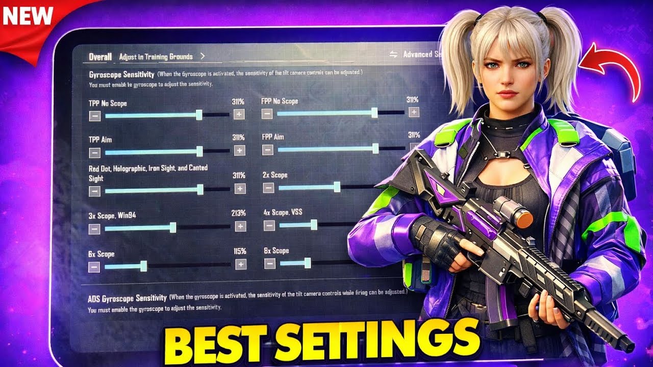 NEW UPDATE 4.2 CODE 🔥 PUBG MOBILE/BGMI SENSITIVITY SETTINGS 2026 | BEST SCOPE SENSITIVITY SETTING✅