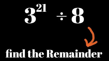 Find Remainder of 3²¹ ÷ 8 Using Congruence | Number Theory Trick | Math Olympian