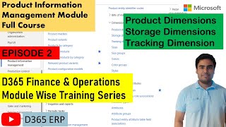 EPISODE 2 | Product Dimensions, Storage Dimensions, Tracking Dimensions D365 Finance and Operations