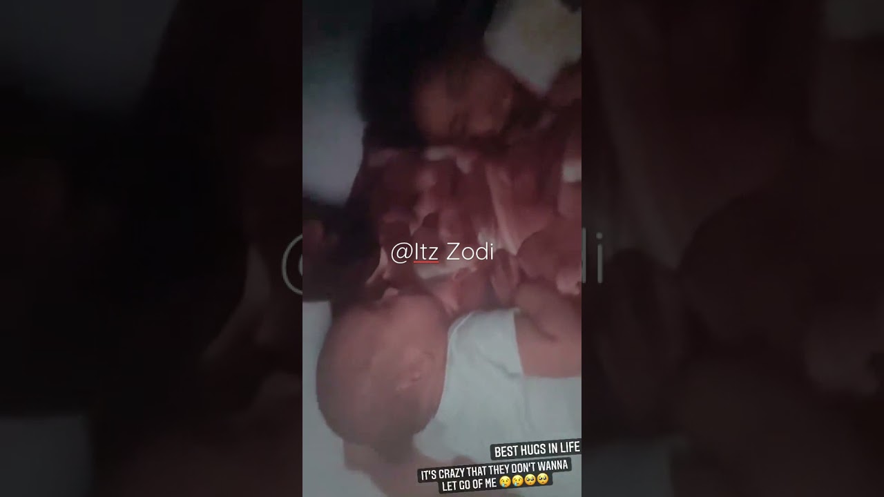 Cute daddy and babies moment. 