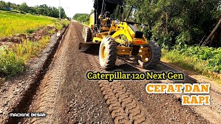 MOTOR GRADER CATERPILLAR 120NG, CARA OPERATOR SENIOR GELAR AGREGAT A CEPAT DAN RAPI