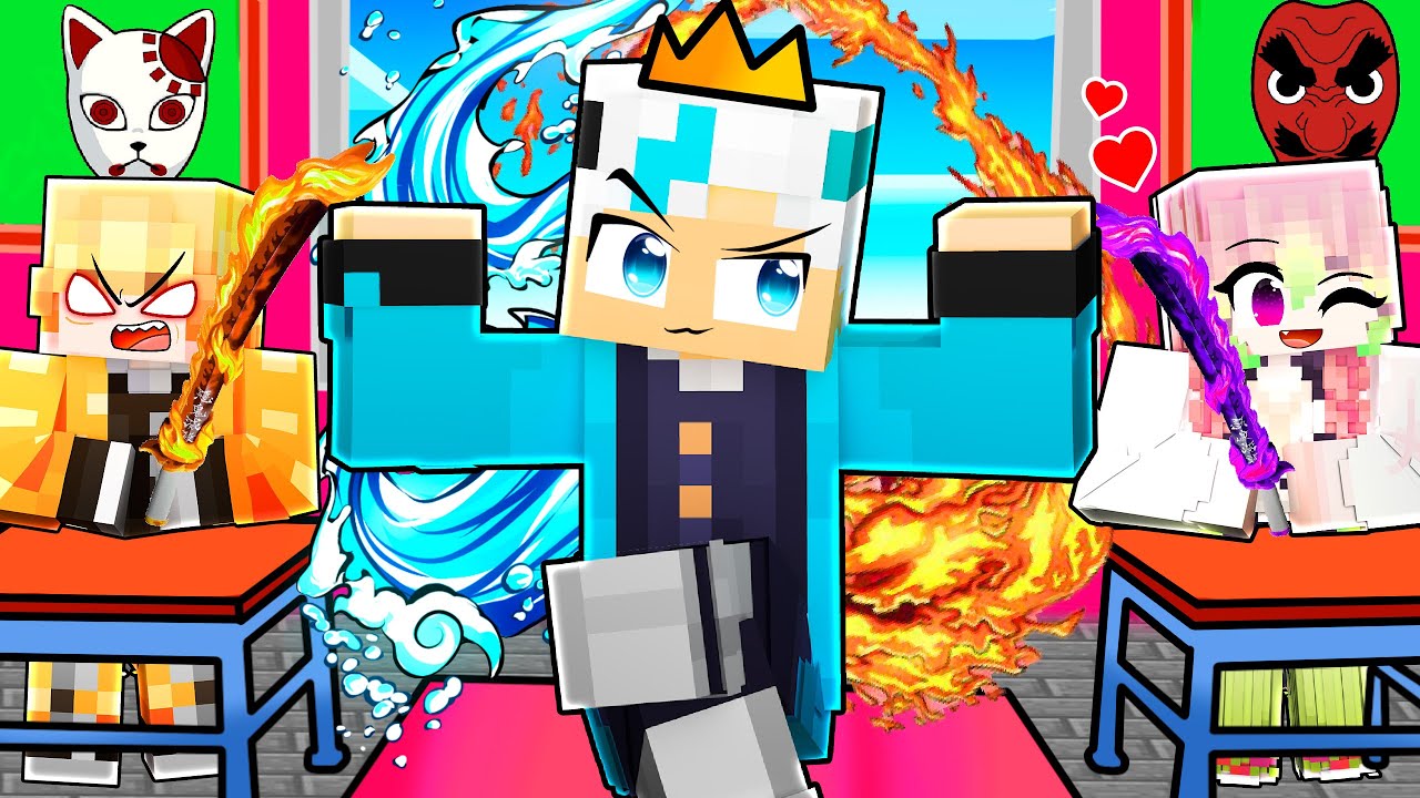 SOU O REI DA ESCOLA DEMON SLAYER no Minecraft