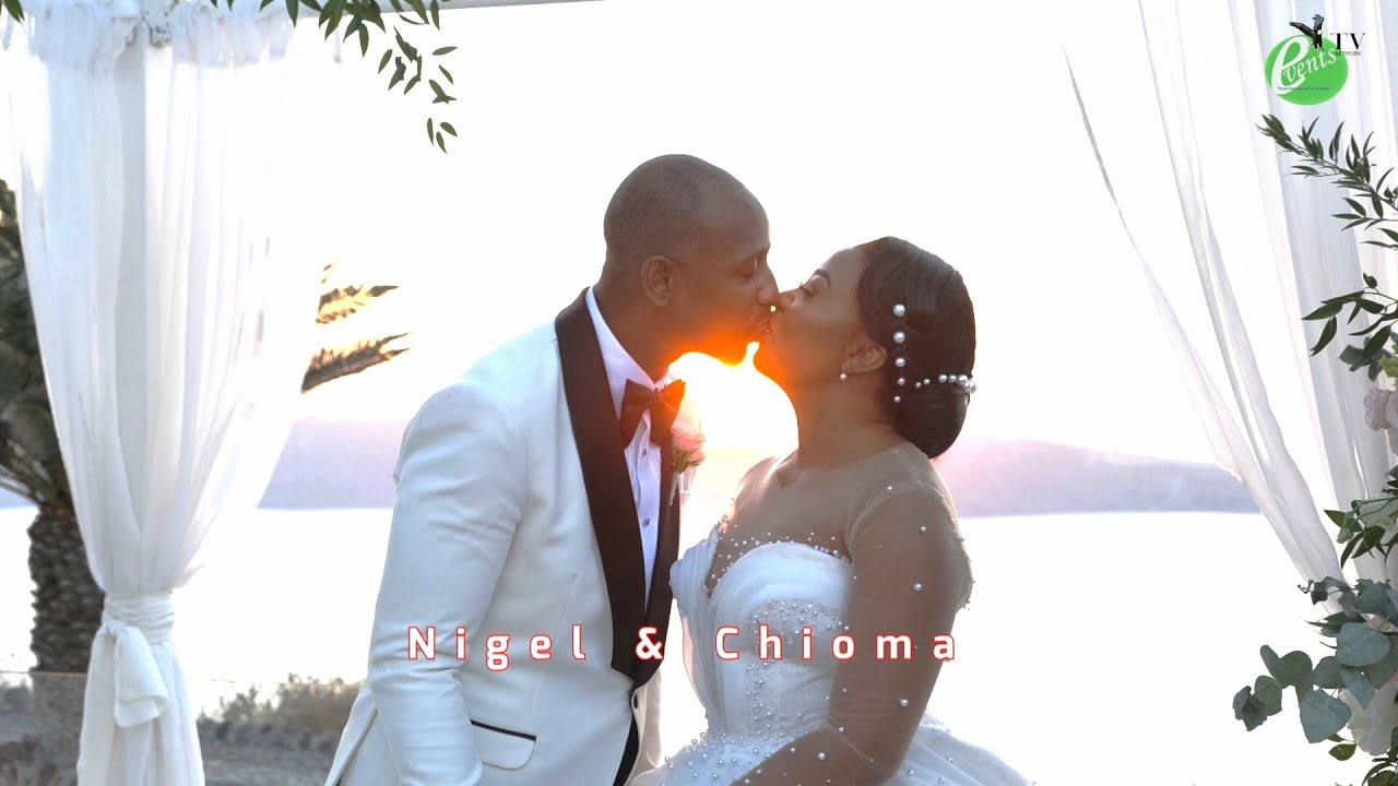 Chioma & Nigel's Destination Glamorous Wedding in Santorini. Track: Tru Love by Steve Nash.