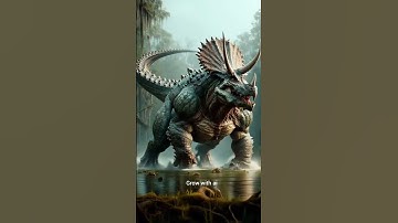 Dinosaur 🦖 Plus crocodile 🐊 with emotions 🤡😎🥸 #ai #cartoon #aishorts  @Growwithai-k7z