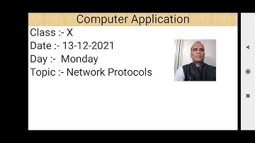 Class X Computer Application 13 12 2021 By Mr Praveen Singh