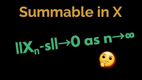 Summable in a Normed Linear Space! ft. MathGalaxy