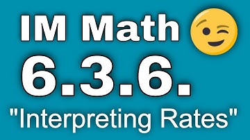 😉 6th Grade, Unit 3, Lesson 6 "Interpreting Rates" (Revised) |  IM Math