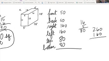 Pre-Algebra Math-U-See Lesson 15A Surface Area