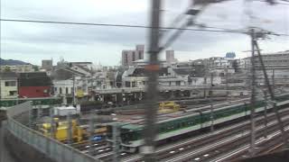 JR湖西線大津京駅ーJR山科駅　車窓風景　JR Kosei Line Otsukyo Station-JR Yamashina Station car window scenery