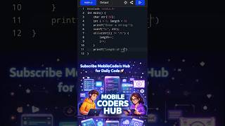 Mobile Coders Hub | C Programming Day 63/100 –String Length #CProgramming #100DaysOfCode