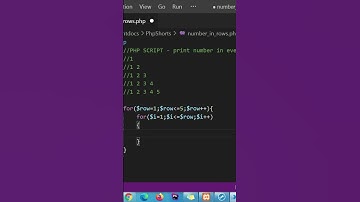 #short: print number in specific pattern by using for loop of PHP