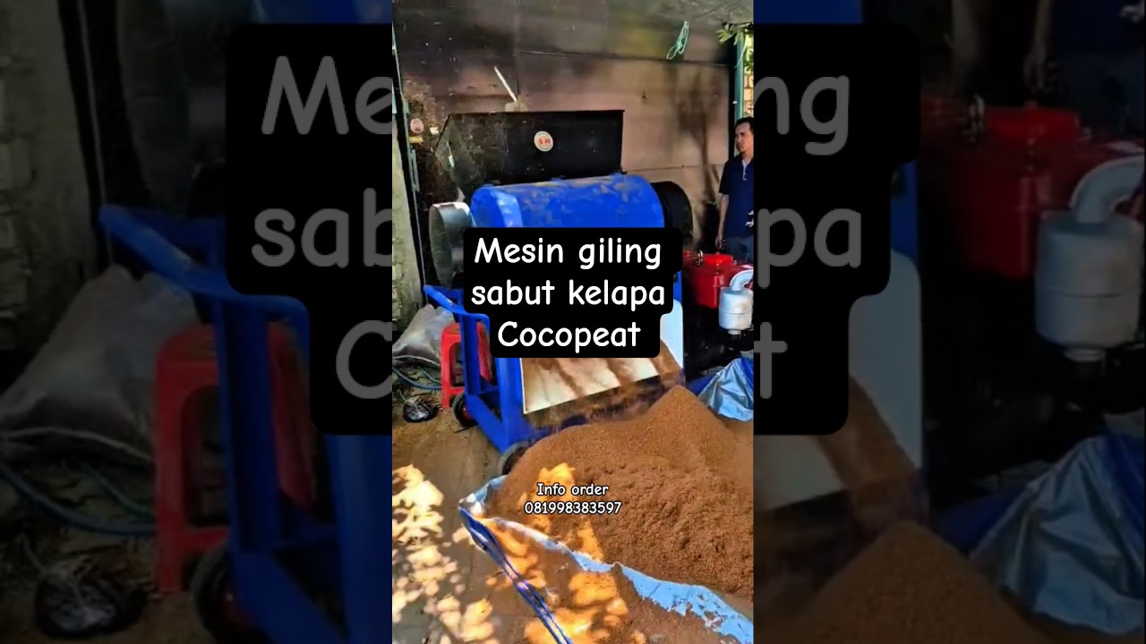 Mesin Pembuat Cocopeat media tanam , Mesin giling sabut kelapa  