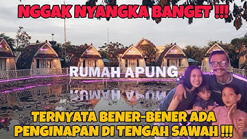 PERTAMA KALI NYOBAIN NGINEP DI TENGAH SAWAH, FREE BREAKFAST DAN AQUAPARK‼️