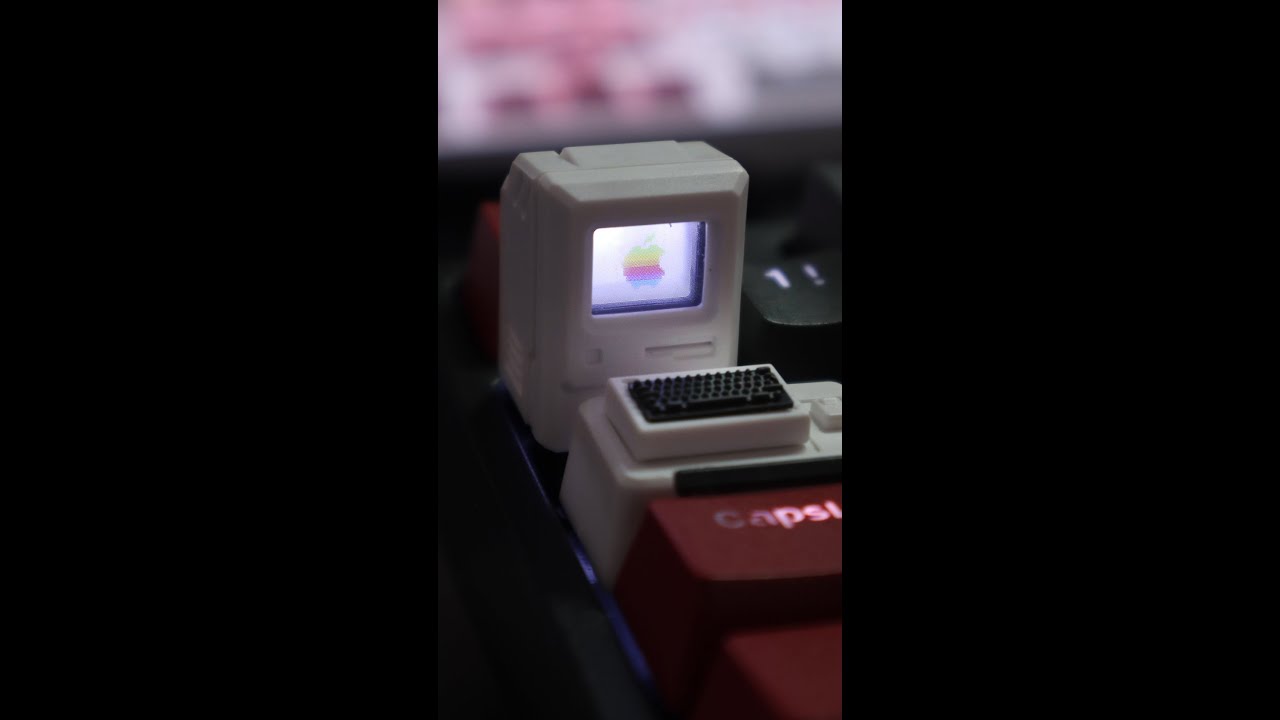 [짧] 이거 궁금해서 사봤음ㅋㅋ 키보드 위 나만의 작은 애플 매킨토시&키보드