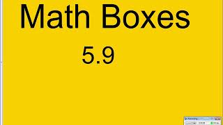 Math Boxes 5 9