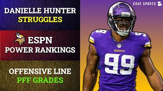 Latest Minnesota Vikings News Ft. Danielle Hunter, ESPN Power Rankings & Offensive Line PFF Grades