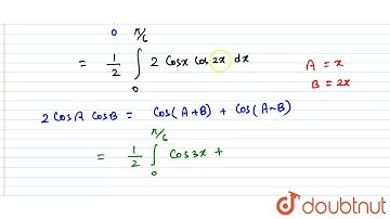 Evaluate the following definite integral: int_0^(pi//6)cosxcos2x\\ dx | 12 | DEFINITE INTEGRALS ...