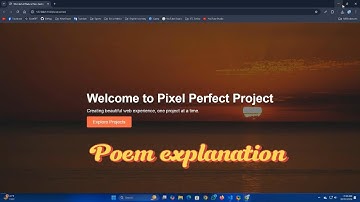 Peace of Eyes Hero Section in Html and CSS with Poem explanation