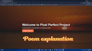 Peace of Eyes Hero Section in Html and CSS with Poem explanation
