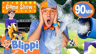 blippis game show full season excavator race water challenges and more videos for family fun
