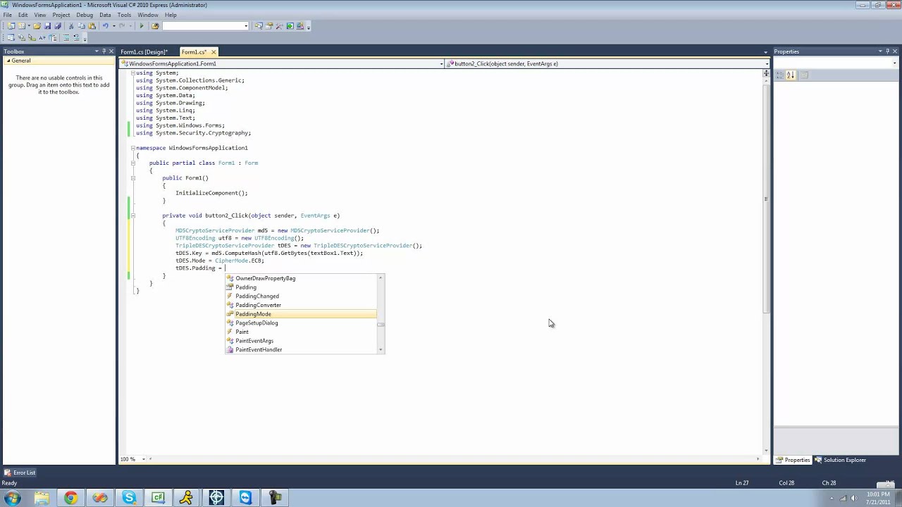 c-beginners-tutorial-116-tripledes-encryption-youtube