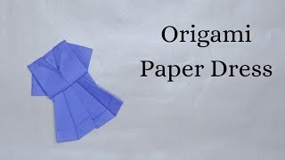 How to make Origami dress || Easy Paper Dress || Paper dress