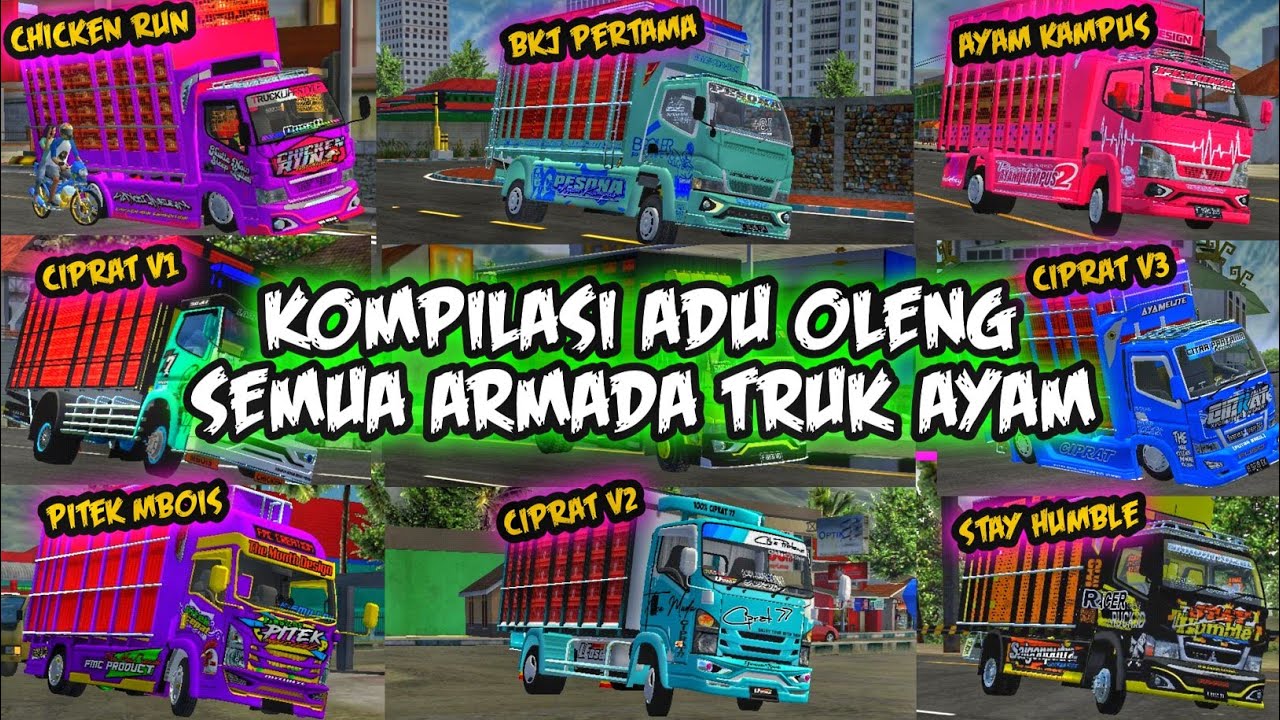 GOKIL BREE.!K0MP1L4SI ADU 0L3NG BUSSID SEMUA TRUK AYAM VIRAL ||  AYAM NYA AUT0 MAB0K DAH.😂
