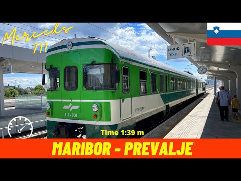 Cab ride Maribor - Prevalje (Slovenian Railways) - train drivers view in 4K