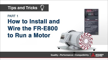 Installing and Wiring a Mitsubishi Electric FR-E800 Inverter