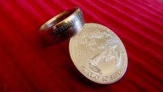 Coin Ring made from 1oz US Gold Eagle _ Gold Coin Ring