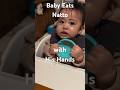 Baby Eats Natto with His Hands😳 #baby #cutebaby #japanlife
