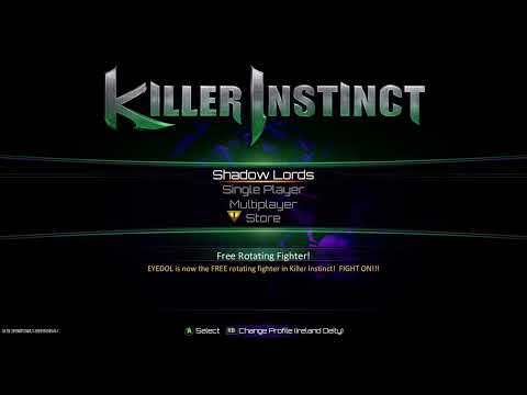 KILLER INSTINCT Main Menu Screen XBOX ONE X 07.12.22