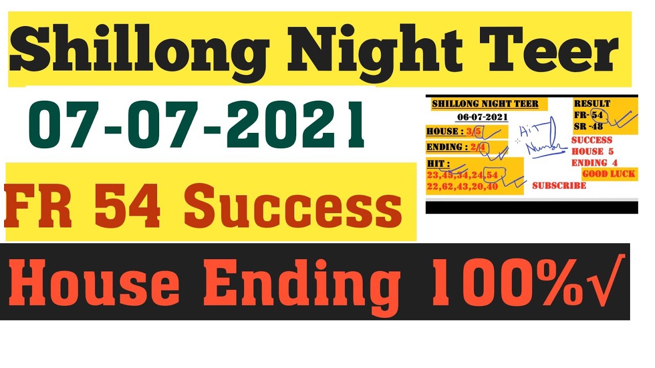 Shillong Night Teer Target 07/07/2021 Shillong Night Teer Result
