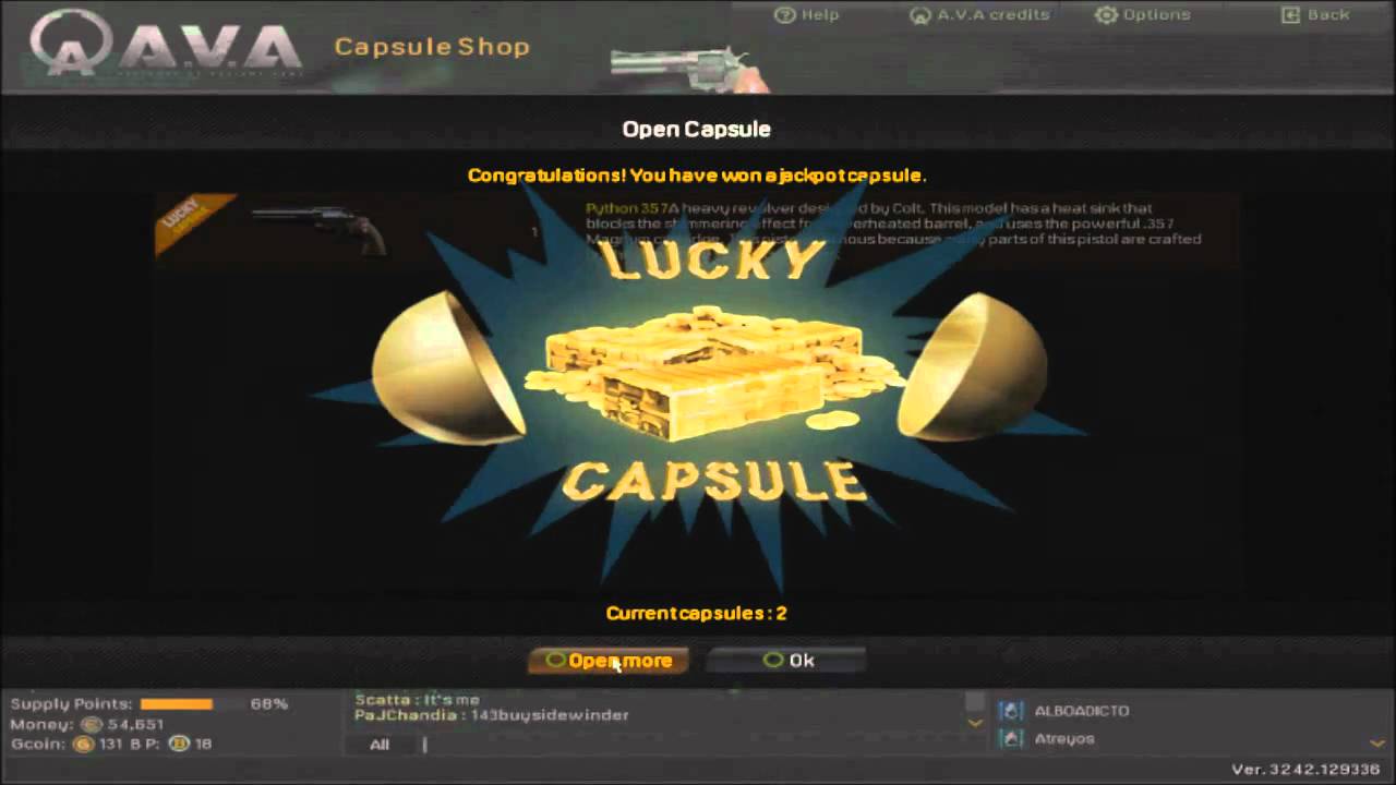 USA AvA :: CAPSULE SHOP :: PYTHON WIN AT 69